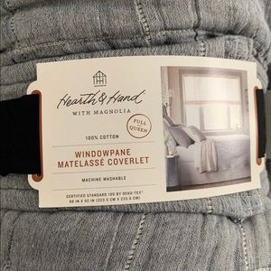 Hearth&Hand Magnolia Windowpane Matelasse Coverlet